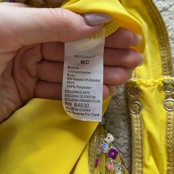 Weissman Yellow Flapper Girl Dance Costume - Picture 5 of 8